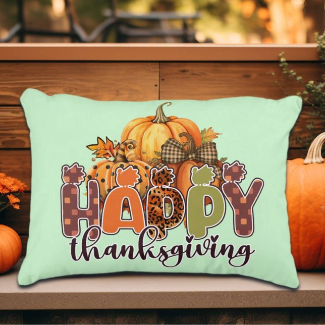 Happy Thanksgiving Pumpkins Accent Kussen (Creator heeft geüpload)