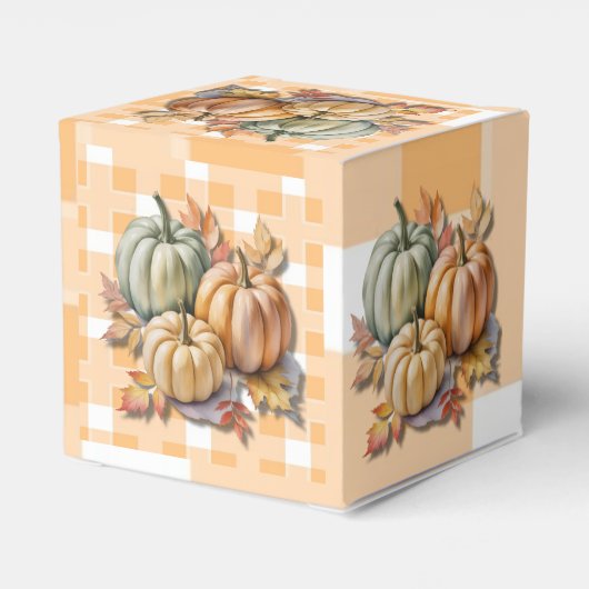 Happy Thanksgiving Pumpkins & Autumn Leaves Bedankdoosjes (Achterkant)