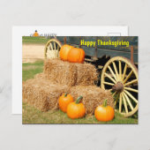 Happy Thanksgiving Pumpkins Briefkaart (Voorkant / Achterkant)