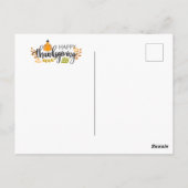 Happy Thanksgiving Pumpkins Briefkaart (Achterkant)