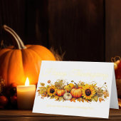 Happy Thanksgiving Pumpkins Custom Company Gold Folie Feestdagenkaart