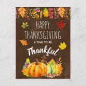 Happy Thanksgiving Pumpkins en Autumn Foliage Feestdagenkaart (Voorkant)