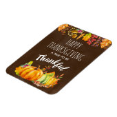 Happy Thanksgiving Pumpkins en Autumn Foliage Magneet (Linkerzijde)