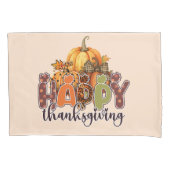 Happy Thanksgiving Pumpkins Kussensloop (Voorkant)