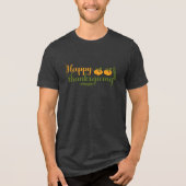 Happy Thanksgiving Pumpkins Mannen T-shirt Tri-Bl (Voorkant)