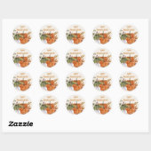 Happy Thanksgiving Pumpkins Oranje Green White Ronde Sticker (Vel)