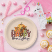 Happy Thanksgiving Pumpkins Papieren Bordje (Feest)