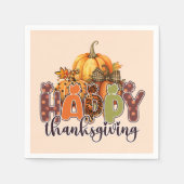 Happy Thanksgiving Pumpkins Servet (Voorkant)