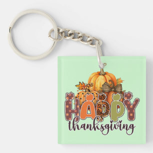 Happy Thanksgiving Pumpkins Sleutelhanger