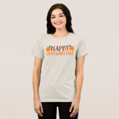 Happy Thanksgiving Pumpkins T-shirt voor dames (Voorkant volledig)