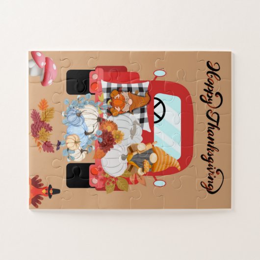 Happy Thanksgiving puzzel: Verzamelen Legpuzzel (Horizontaal)