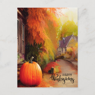 Happy Thanksgiving Quiet Life op het platteland Briefkaart