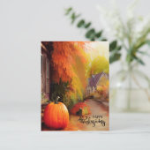 Happy Thanksgiving Quiet Life op het platteland Briefkaart (Staand voorkant)
