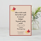 Happy Thanksgiving Quote Custom Photo Card Feestdagenkaart (Staand voorkant)