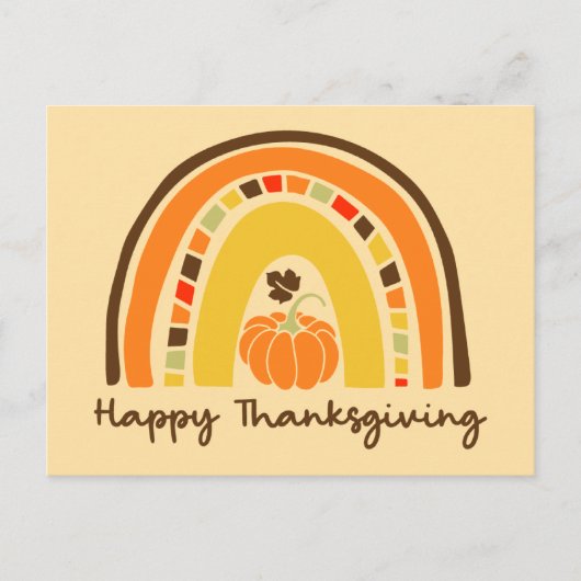 Happy Thanksgiving Rainbow Briefkaart (Voorkant)