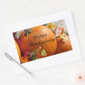 Happy Thanksgiving Rechthoek Pompoen Stickers (Envelop)