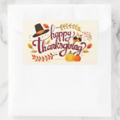 Happy Thanksgiving Rechthoekige Sticker (Tas)