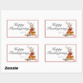 Happy Thanksgiving Rechthoekige Sticker (Vel)