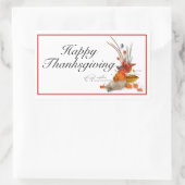 Happy Thanksgiving Rechthoekige Sticker (Tas)