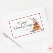 Happy Thanksgiving Rechthoekige Sticker (Envelop)