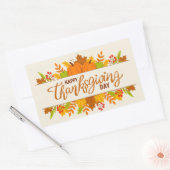 Happy Thanksgiving Rechthoekige Sticker (Envelop)