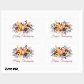 Happy Thanksgiving Rechthoekige Sticker (Vel)