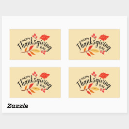Happy Thanksgiving Rechthoekige Sticker