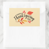 Happy Thanksgiving Rechthoekige Sticker (Tas)