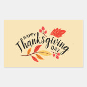 Happy Thanksgiving Rechthoekige Sticker (Voorkant)
