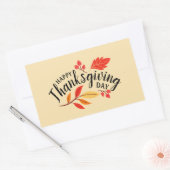 Happy Thanksgiving Rechthoekige Sticker (Envelop)