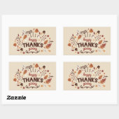 Happy Thanksgiving Rechthoekige Sticker (Vel)