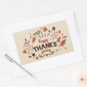 Happy Thanksgiving Rechthoekige Sticker (Envelop)