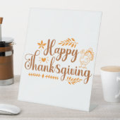 Happy Thanksgiving Reclamebord Met Voetstuk (Insitu)