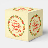 Happy Thanksgiving Red Gold Wreath Bedankdoosjes (Achterkant)