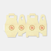 Happy Thanksgiving Red Gold Wreath Bedankdoosjes (Uitgevouwen)