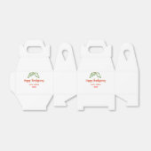 Happy Thanksgiving red green leaves cherry name ye Bedankdoosjes (Uitgevouwen)