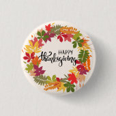 Happy Thanksgiving Ronde Button 3,2 Cm (Voorkant)