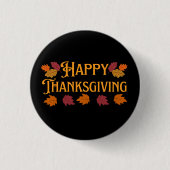 Happy Thanksgiving Ronde Button 3,2 Cm (Voorkant)