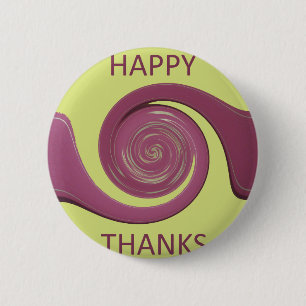 Happy Thanksgiving Ronde Button 5,7 Cm
