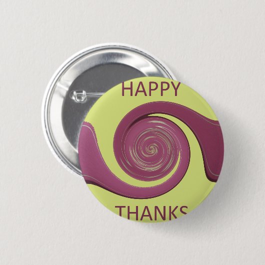 Happy Thanksgiving Ronde Button 5,7 Cm (Voorkant /achterkant)