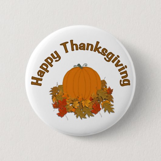 Happy Thanksgiving Ronde Button 5,7 Cm (Voorkant)