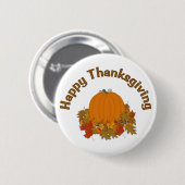 Happy Thanksgiving Ronde Button 5,7 Cm (Voorkant /achterkant)