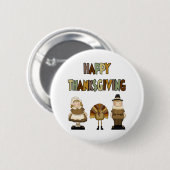 Happy Thanksgiving Ronde Button 5,7 Cm (Voorkant /achterkant)