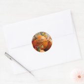 Happy Thanksgiving Ronde Pompoen Stickers (Envelop)
