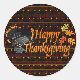 Happy Thanksgiving Ronde Sticker