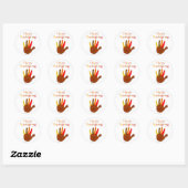 Happy Thanksgiving Ronde Sticker (Vel)
