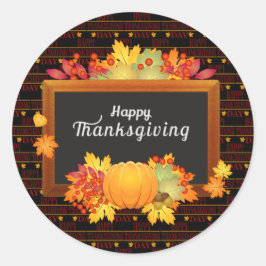 Happy Thanksgiving Ronde Sticker