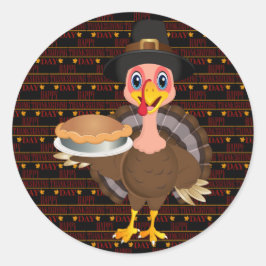 Happy Thanksgiving Ronde Sticker