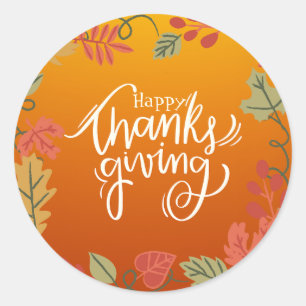 Happy Thanksgiving Ronde Sticker