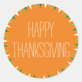Happy Thanksgiving Ronde Sticker